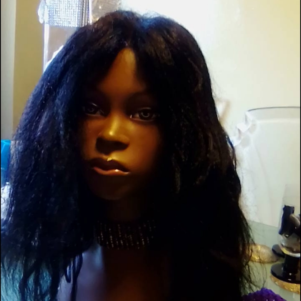 Silk press light yaki 100% human hair lace front